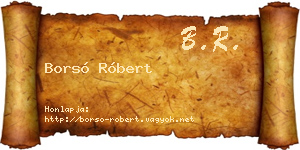 Borsó Róbert névjegykártya